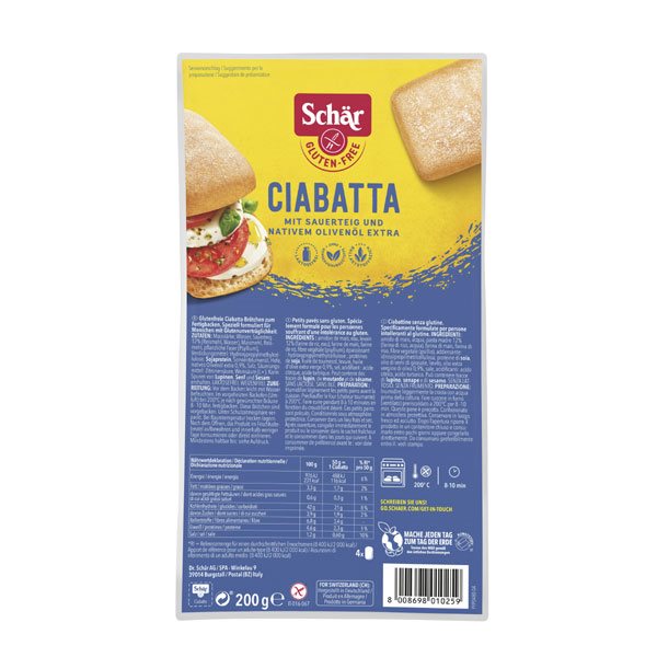 SCHÄR Ciabatta Aufbackbrötchen