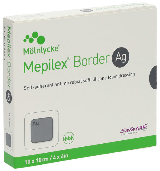 MEPILEX Ag Border Schaumverband 10x10cm
