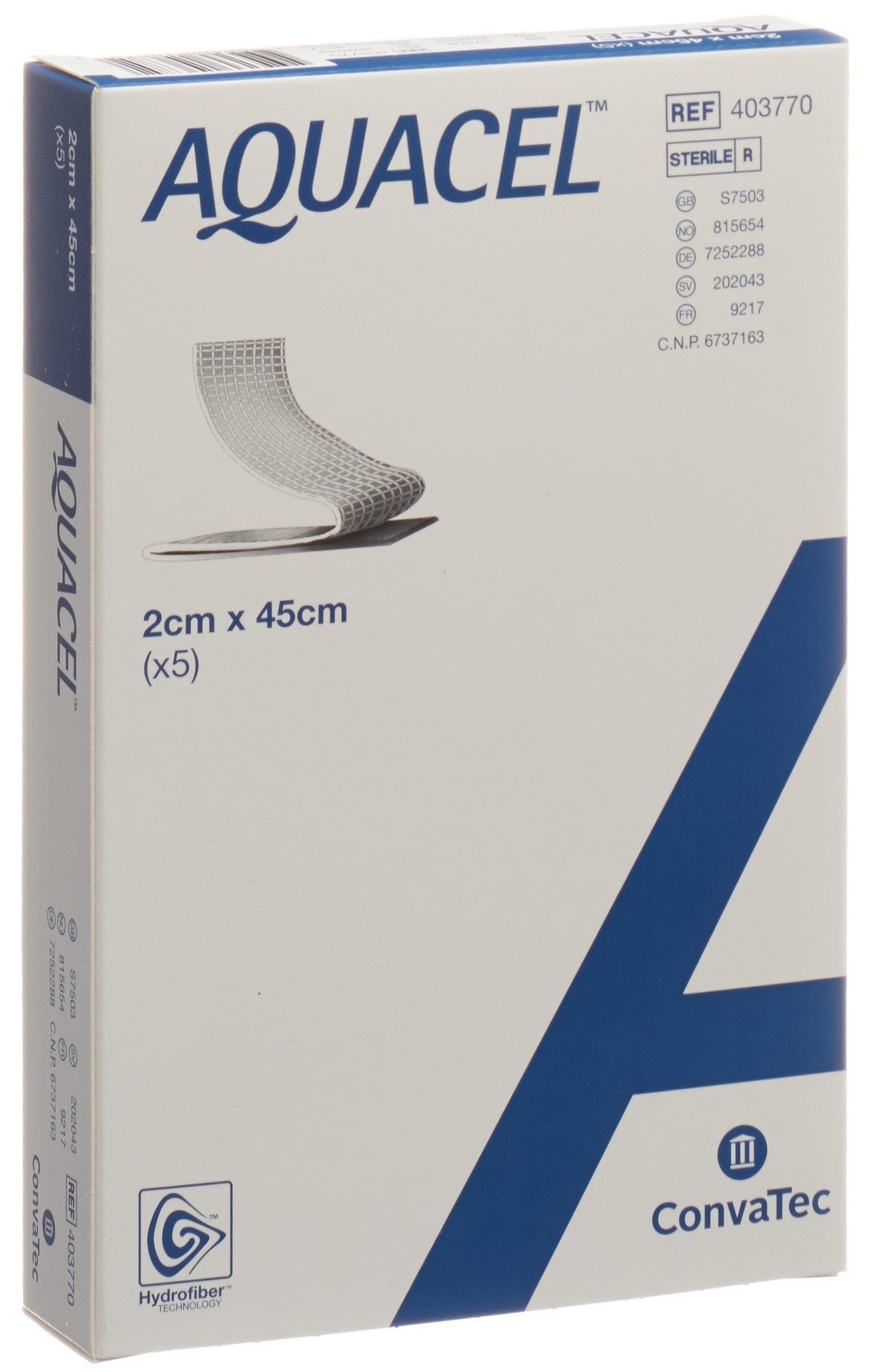 AQUACEL Hydrofiber Tamponaden 2x45cm