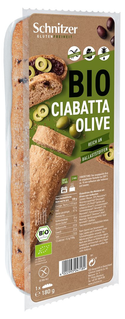 SCHNITZER Bio Ciabatta Olive