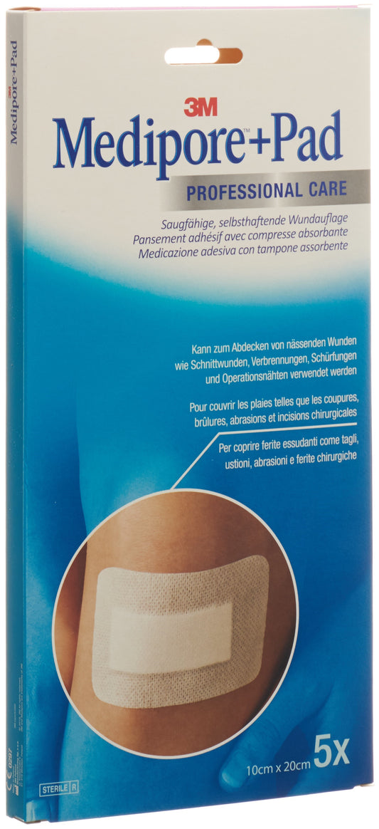 3M MEDIPORE+PAD 10x20cm Wundkissen 5x15.5cm