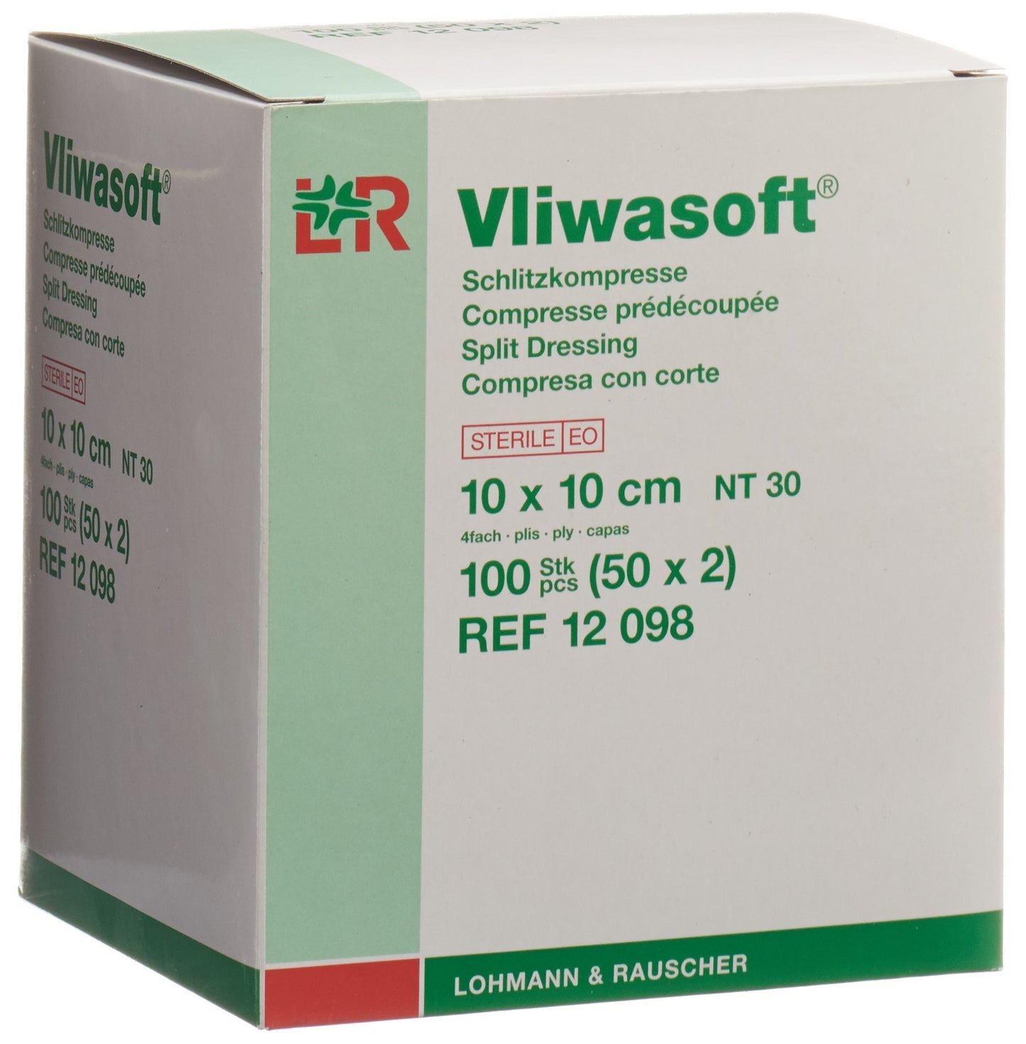 VLIWASOFT Schlitzkompresse 10x10cm st