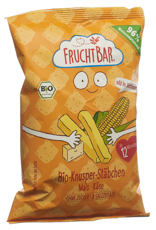 FRUCHTBAR Knusper Stäbchen Bio Mais Käse