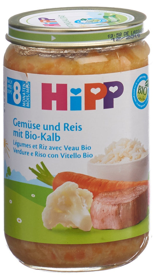 HIPP Gemüse u Reis m Kalbfleisch 8M Bio