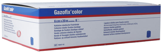 GAZOFIX kohä Fixierbinde 6cmx20m blau latexf