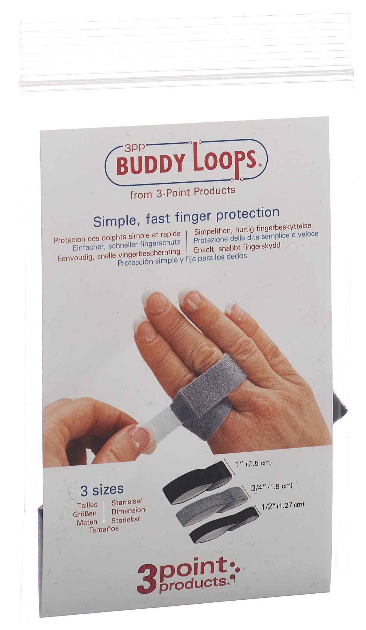 3PP Buddy Loops 1/2 1.27cm breit schwarz