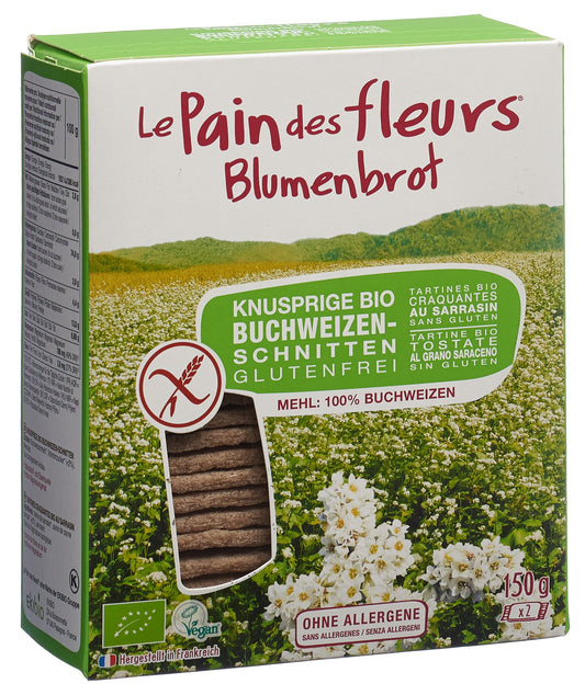 BLUMENBROT Knusp Schnitt Buchw Bio glut fr n