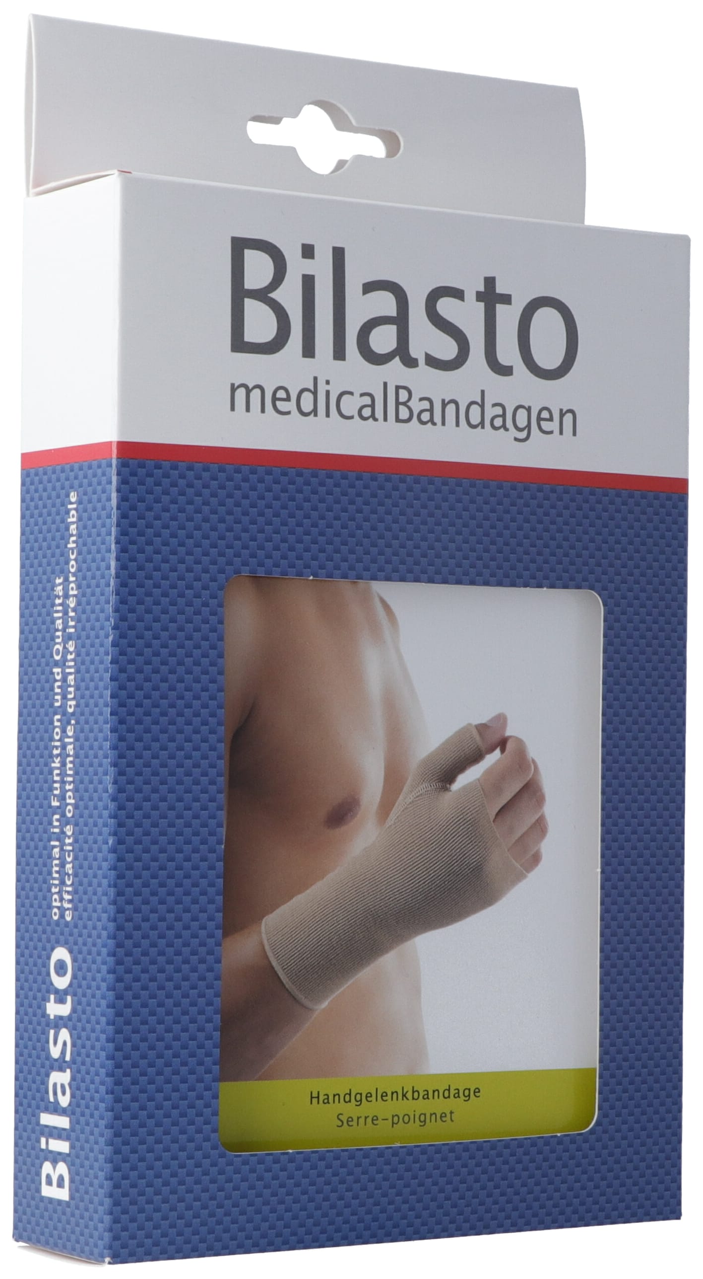BILASTO Handgelenkbandage L mit Daumenansatz beige