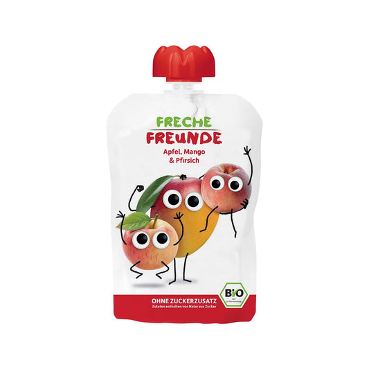 FRECHE FREUNDE Quetschmus Apfel Mango Pfirs