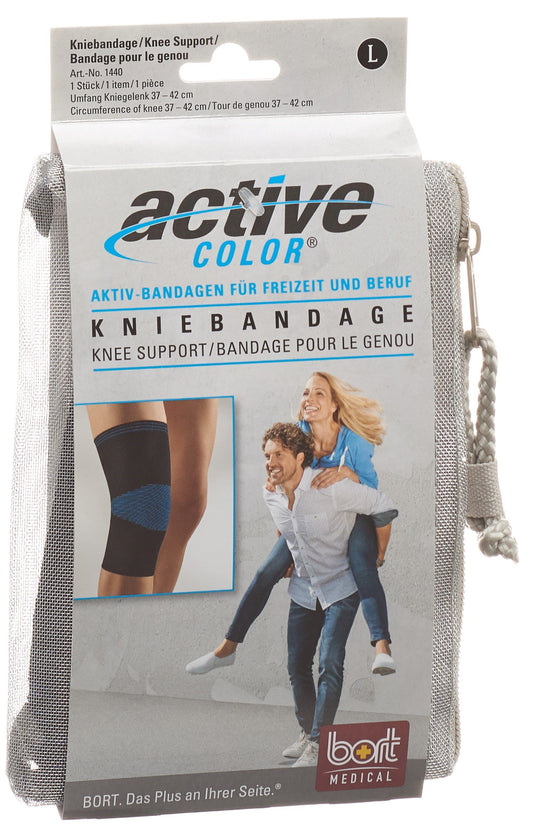 BORT ActiveColor Kniebandage M -37cm schwarz