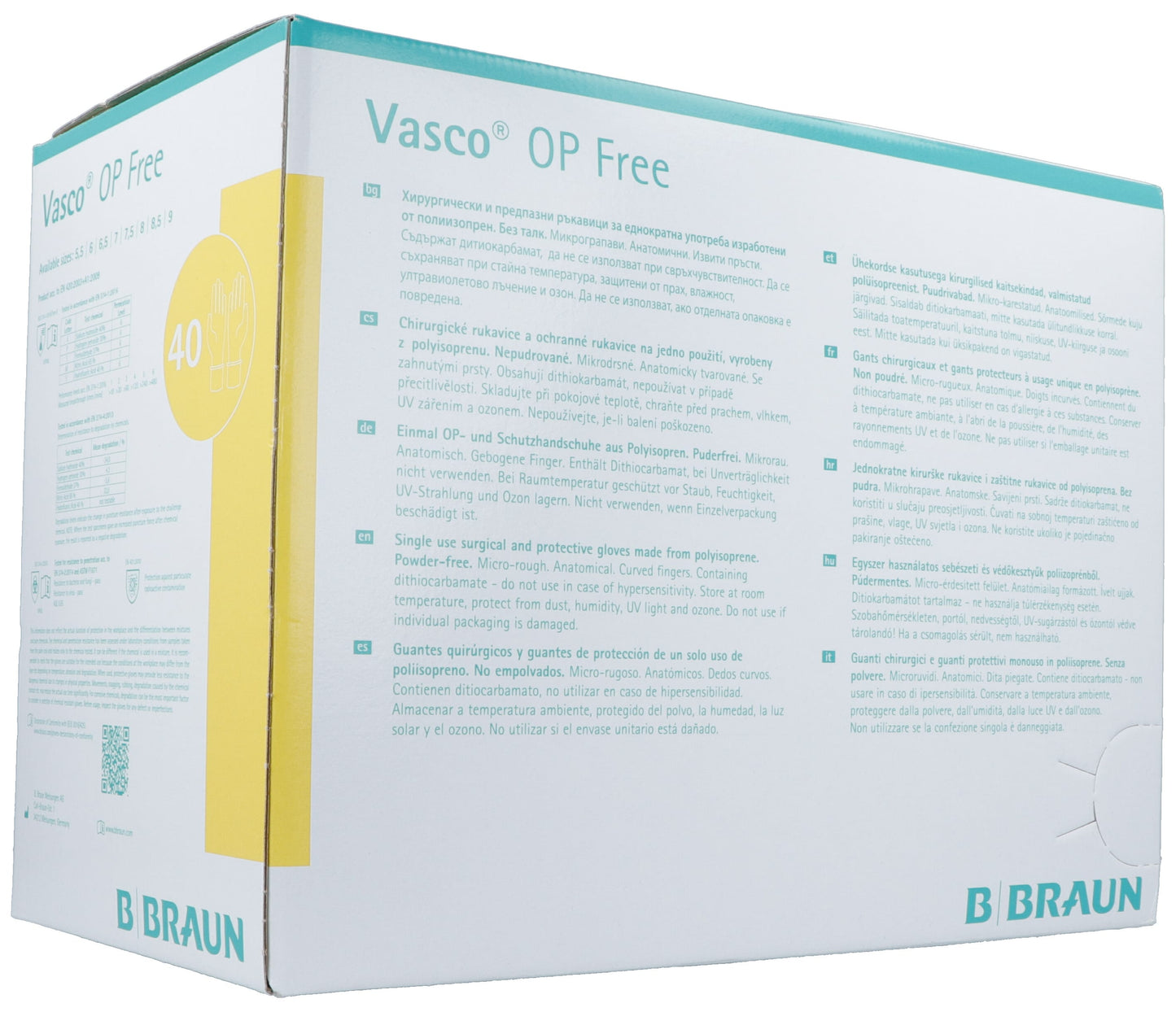 VASCO OP FREE Handsch Gr6.5 steril o Latex