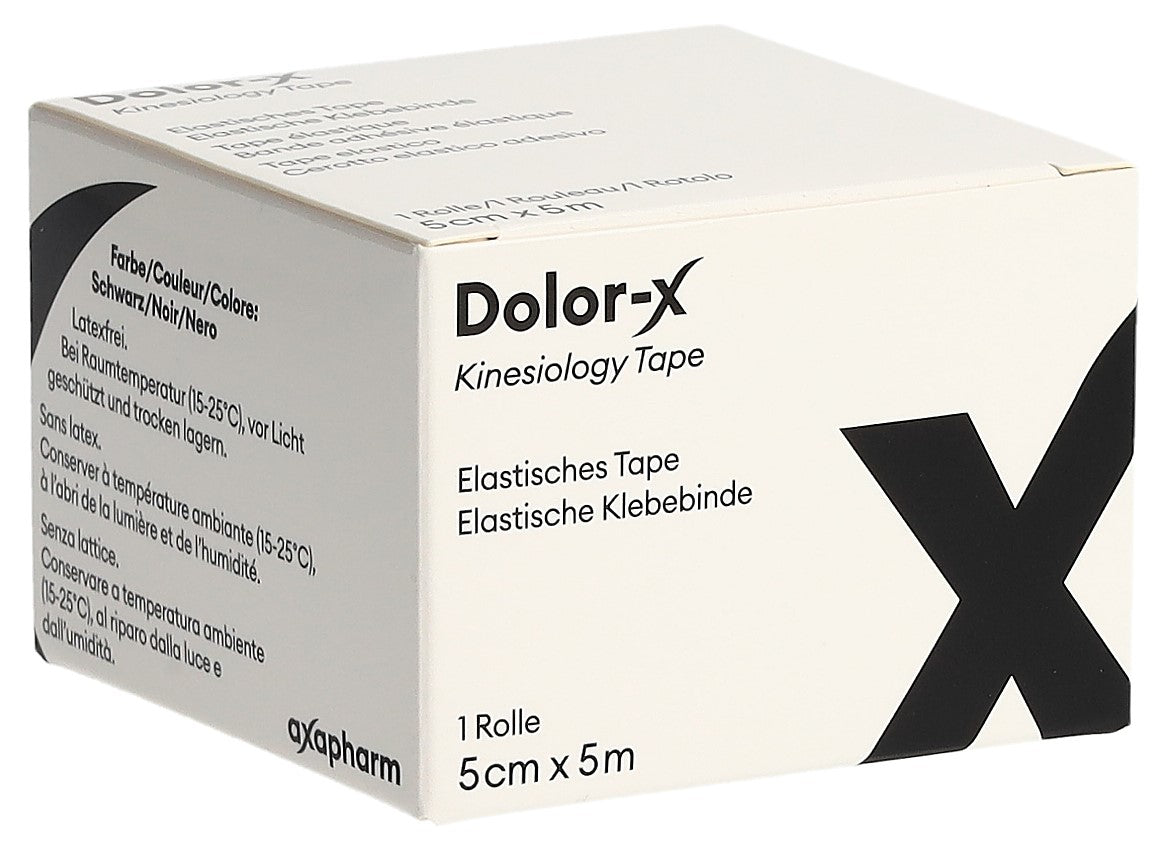 DOLOR-X Kinesiology Tape 5cmx5m schwarz