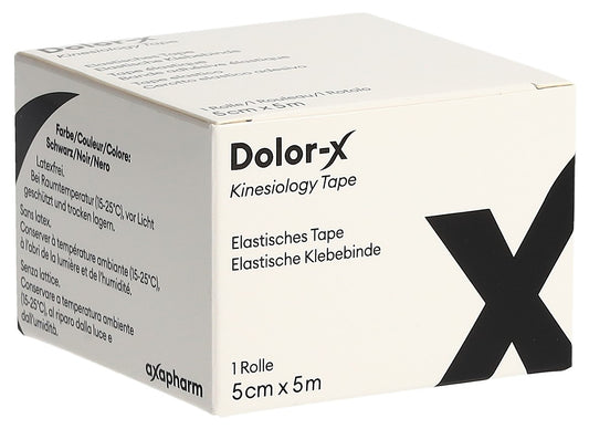 DOLOR-X Kinesiology Tape 5cmx5m schwarz