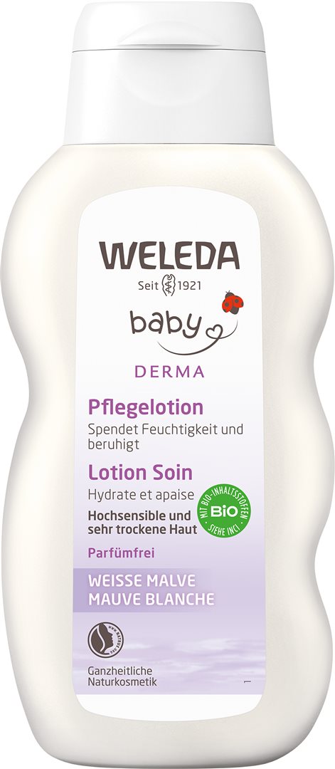 WELEDA BABY DERMA Pflegelotion weisse Malve