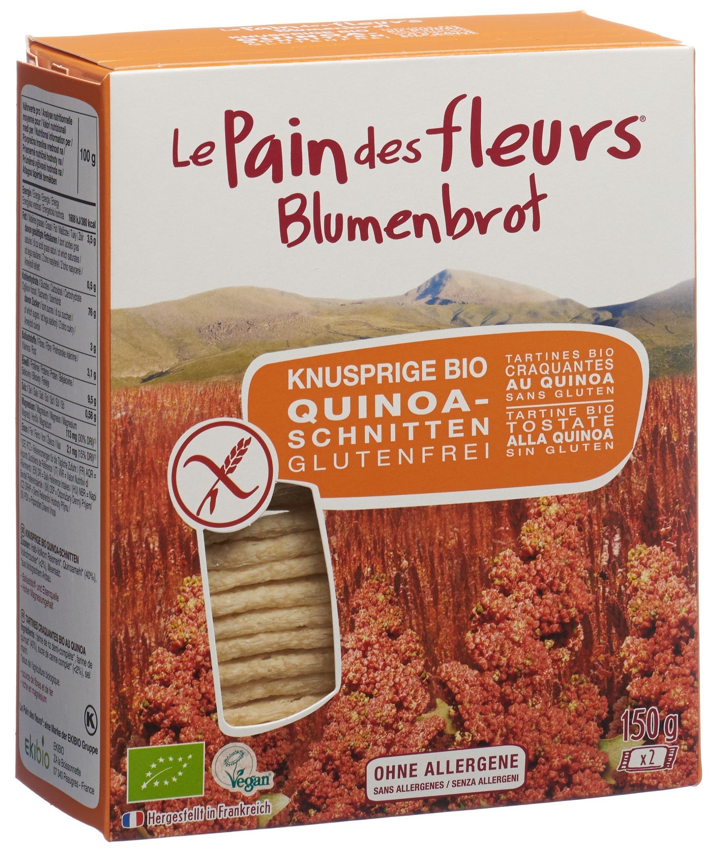 BLUMENBROT Knusp Schnitt Quinoa Bio glut fr