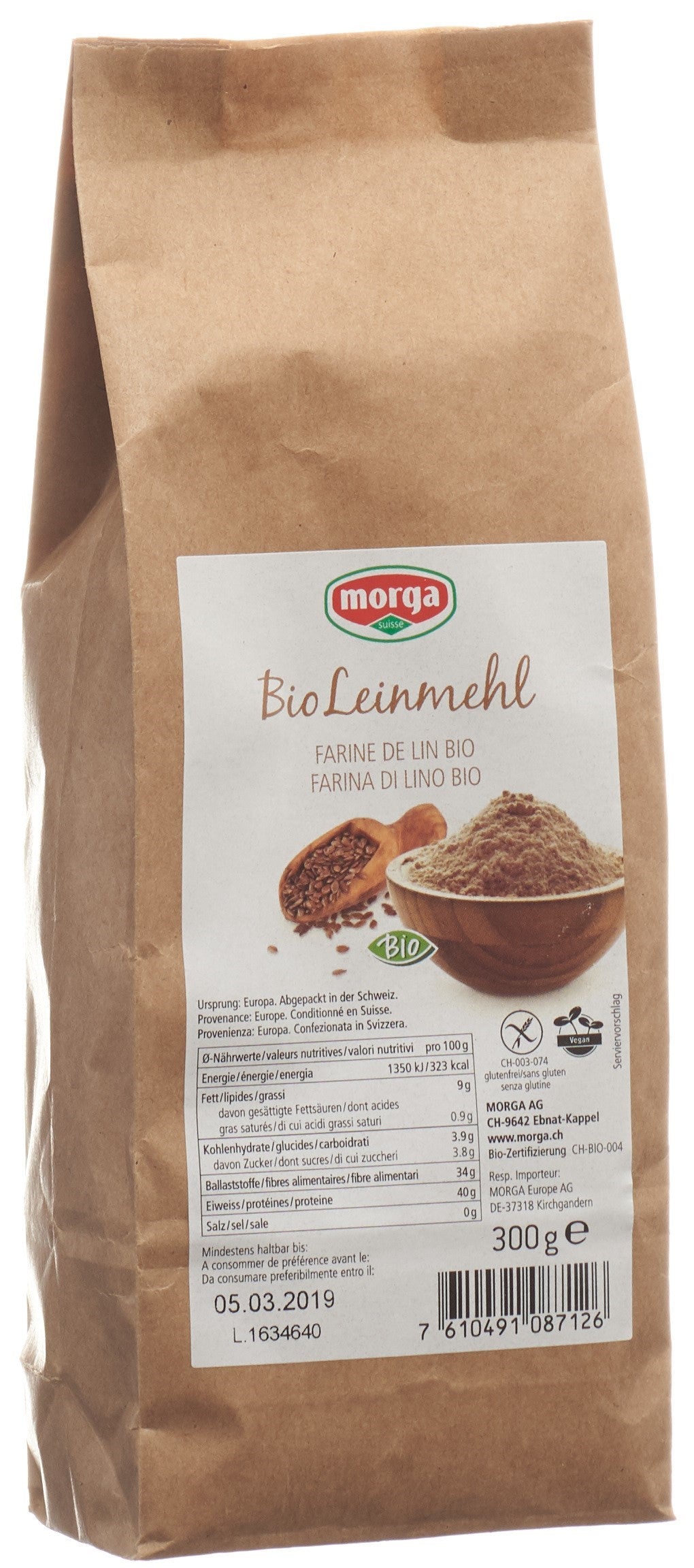 MORGA Leinmehl Bio glutenfrei