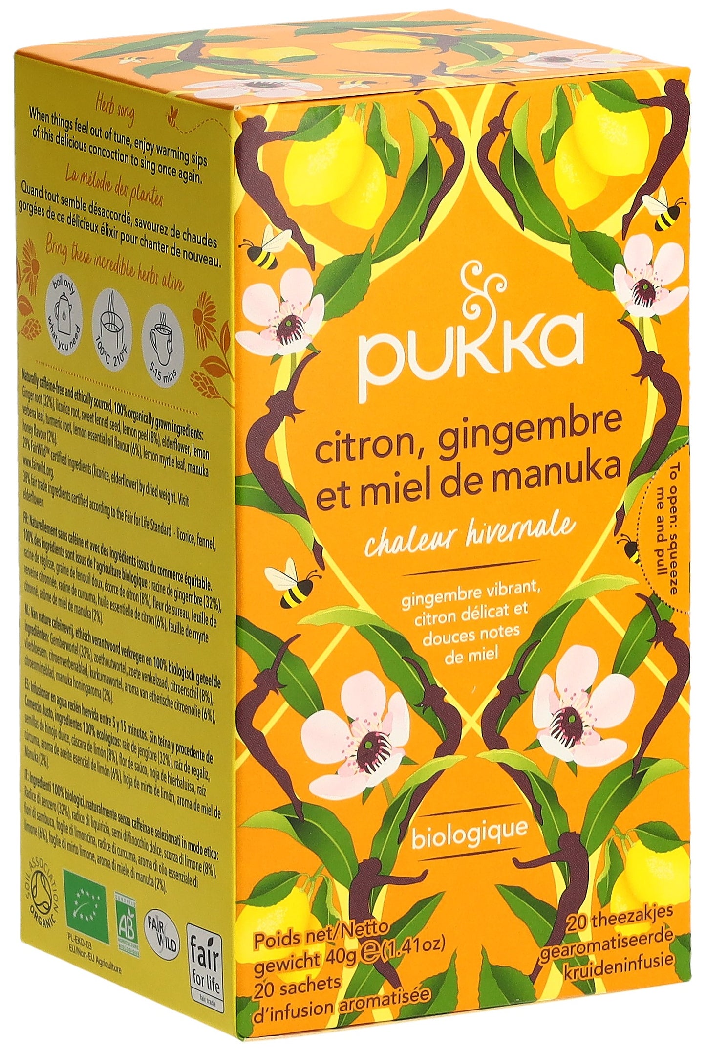 PUKKA Citron Gingemb&Miel Manu Tee Bio