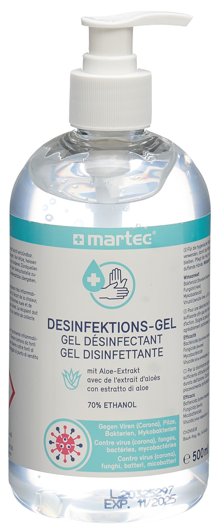 MARTEC Hände-Desinfektions-Gel mit Pumpe