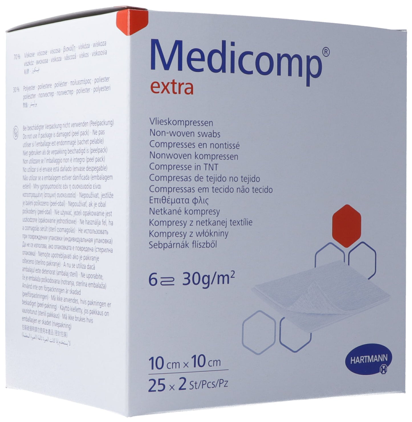 MEDICOMP Extra 6 fach S30 10x10cm st
