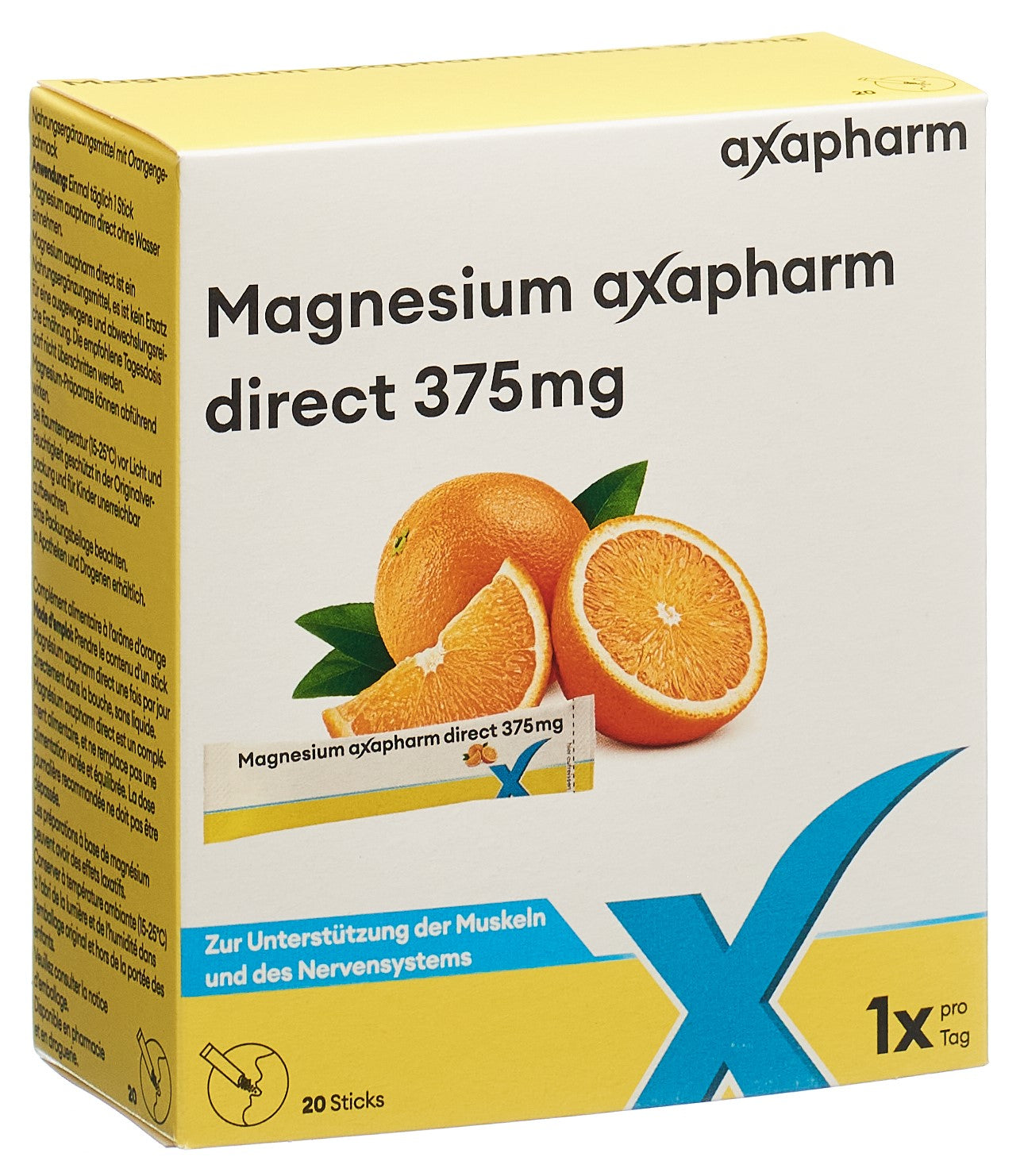 MAGNESIUM AXAPHARM direct Sticks 375 mg