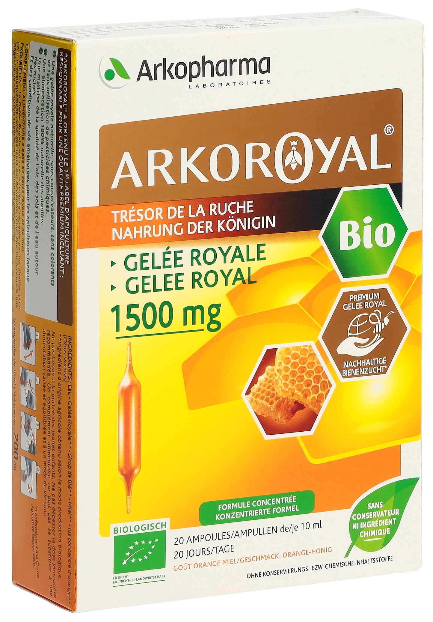 ARKOROYAL Gelée Royale 1500 mg Bio