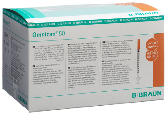 OMNICAN Insulin 50 0.5ml 0.3x12mm G30 einzel