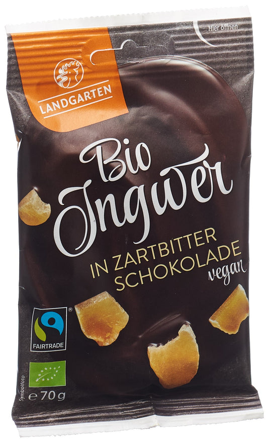LANDGARTEN Ingwer Zartbitterschoko Bio Fairtr