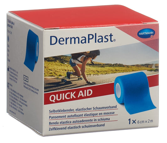 DERMAPLAST QuickAid 6cmx2m blau