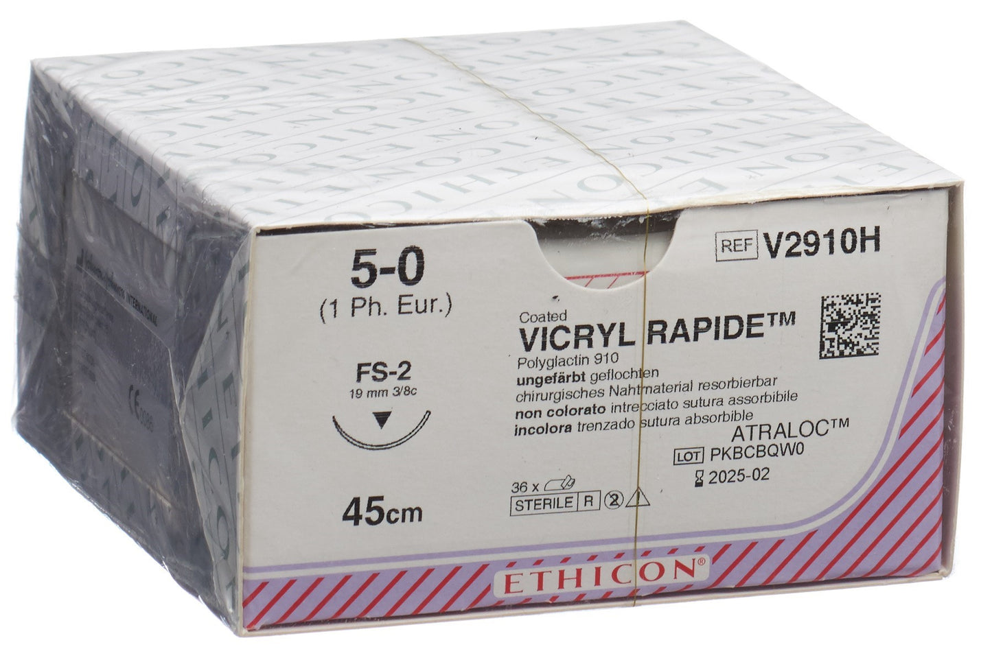 VICRYL RAPID 45cm ungefärbt 5-0 FS-2