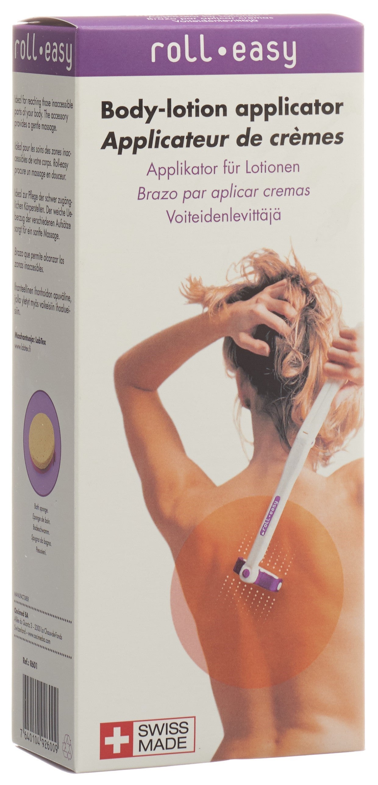 ROLL EASY Applikator für Lotionen m 4 Aufsätze
