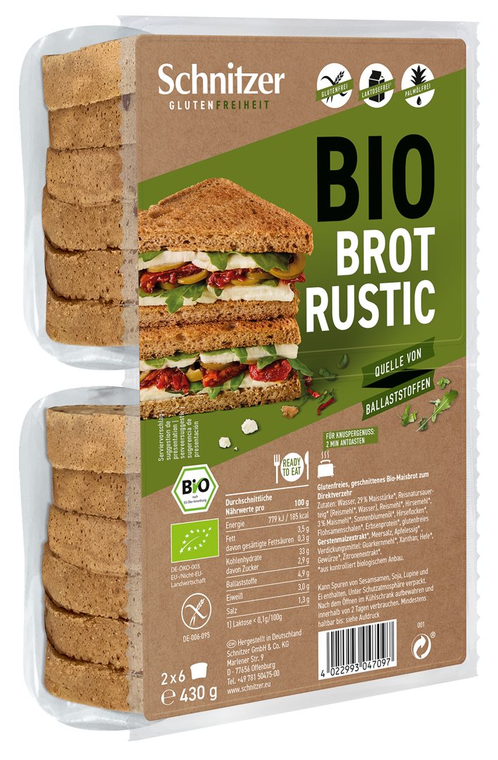 SCHNITZER Bio Toastbrot Rustic