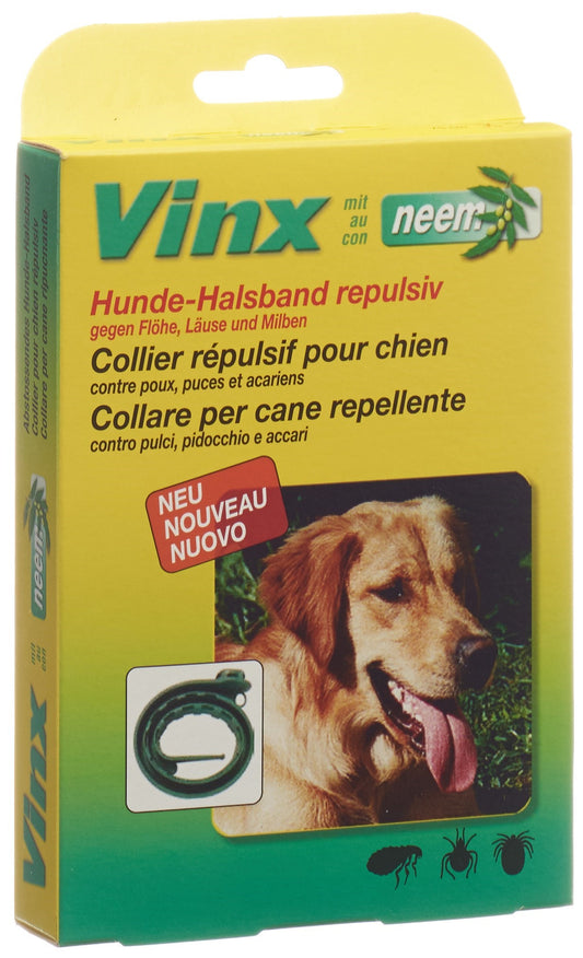 VINX Neem Kräuter Halsband 75cm Hund grün
