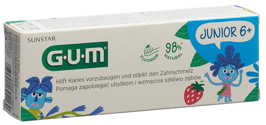 GUM Junior Zahngel 6+J Erdbeere
