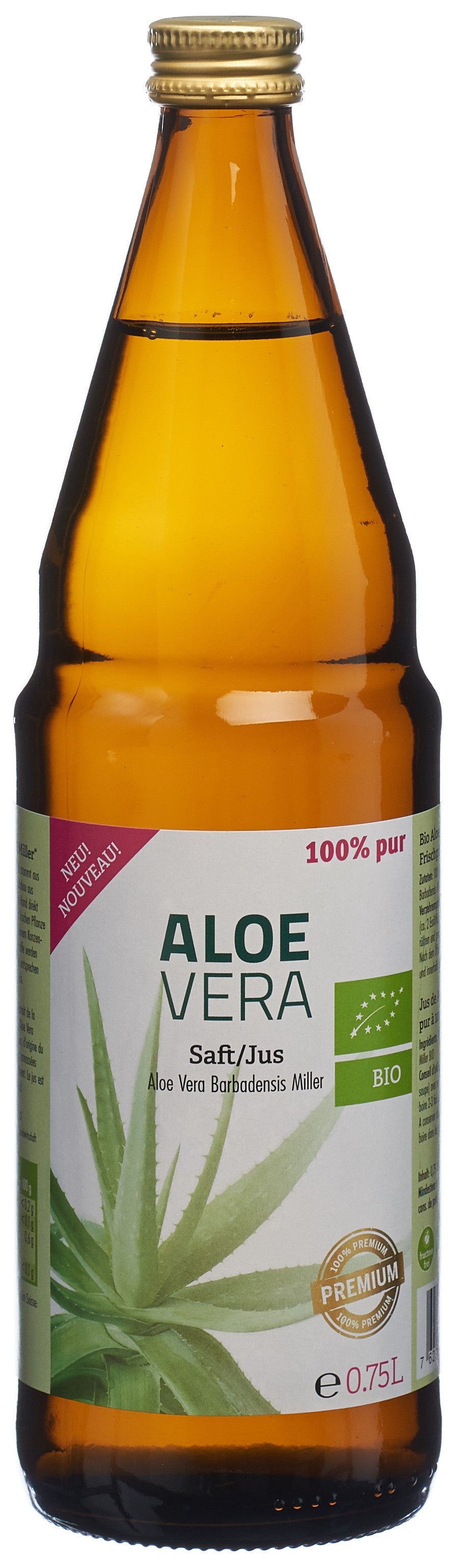 ALOE VERA Saft Bio 100 % pur Premium
