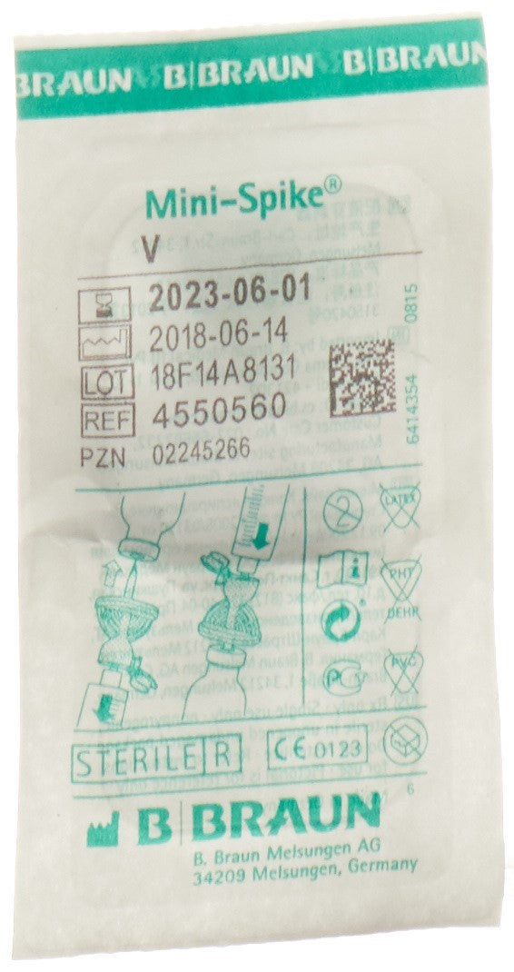 MINI SPIKE V Entnahmekanüle mit Ventil grün