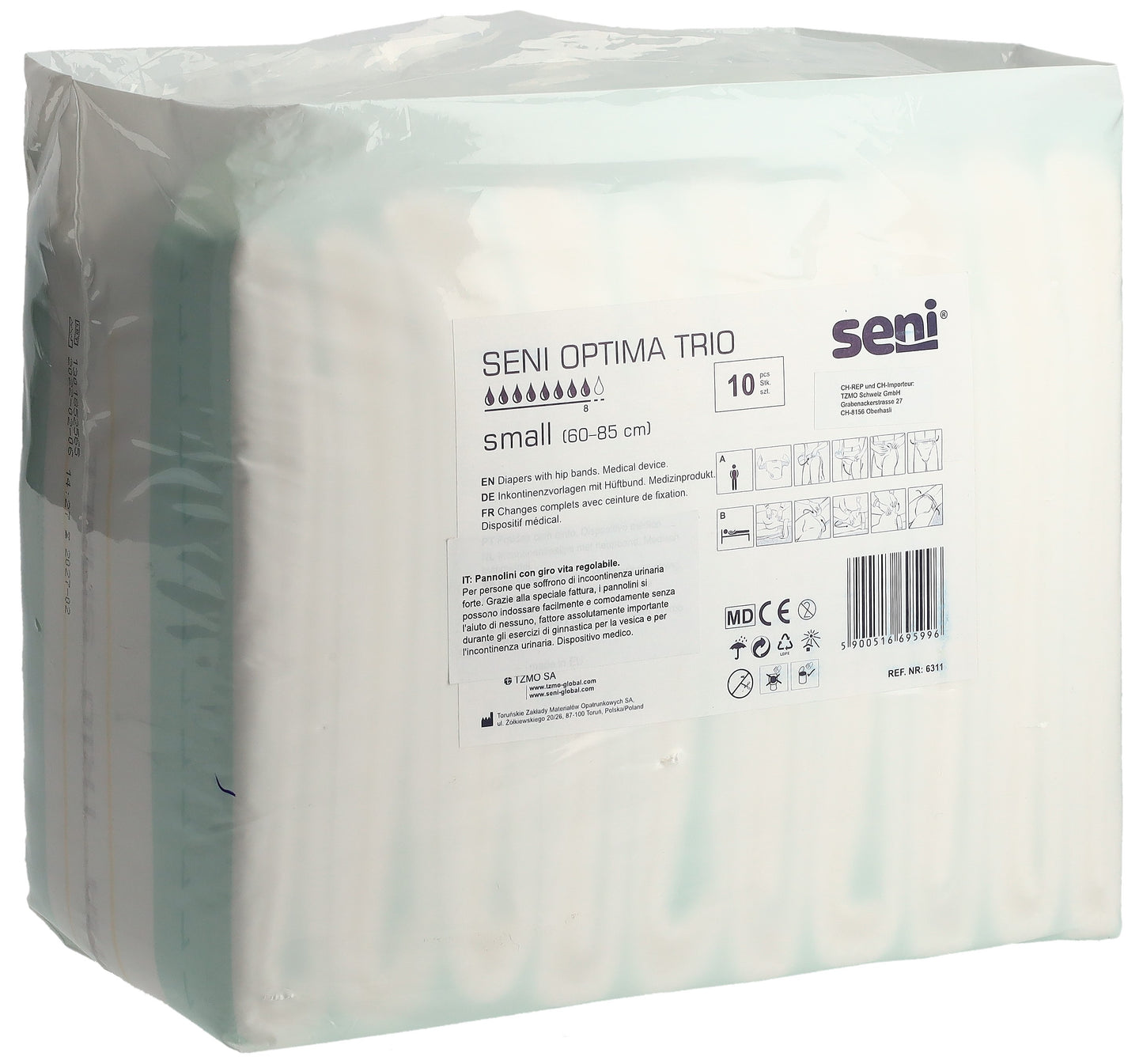 SENI Optima Trio Vorlagen S Hüftbund