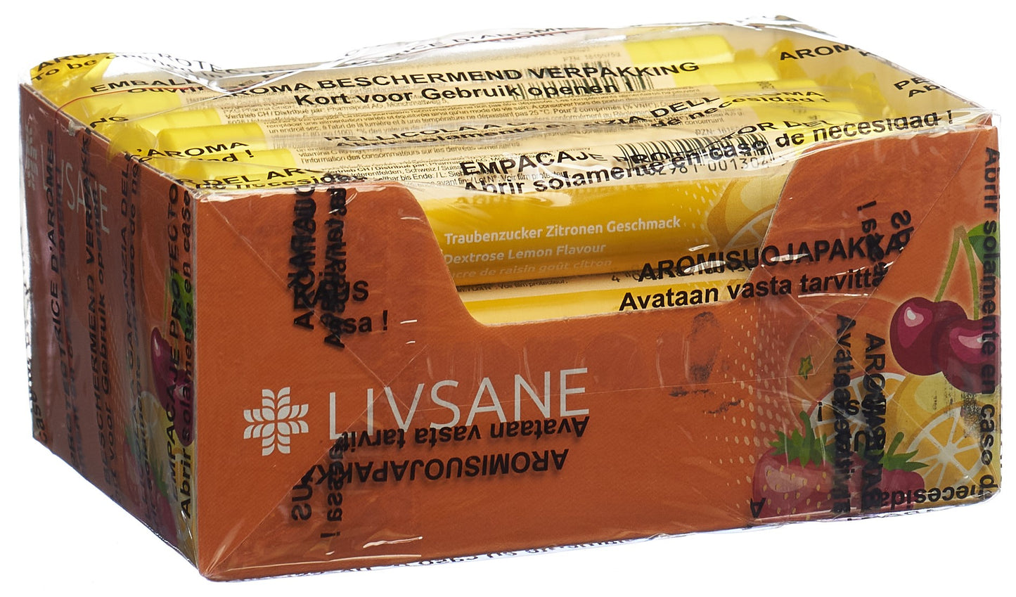 LIVSANE Display Traubenzucker Zitrone 15x17Stk