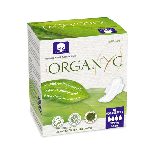 ORGANYC Monatsbinden mit Flügel High Flow