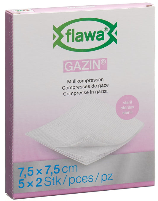 FLAWA Gazin Mullkompres 7.5x7.5cm steril
