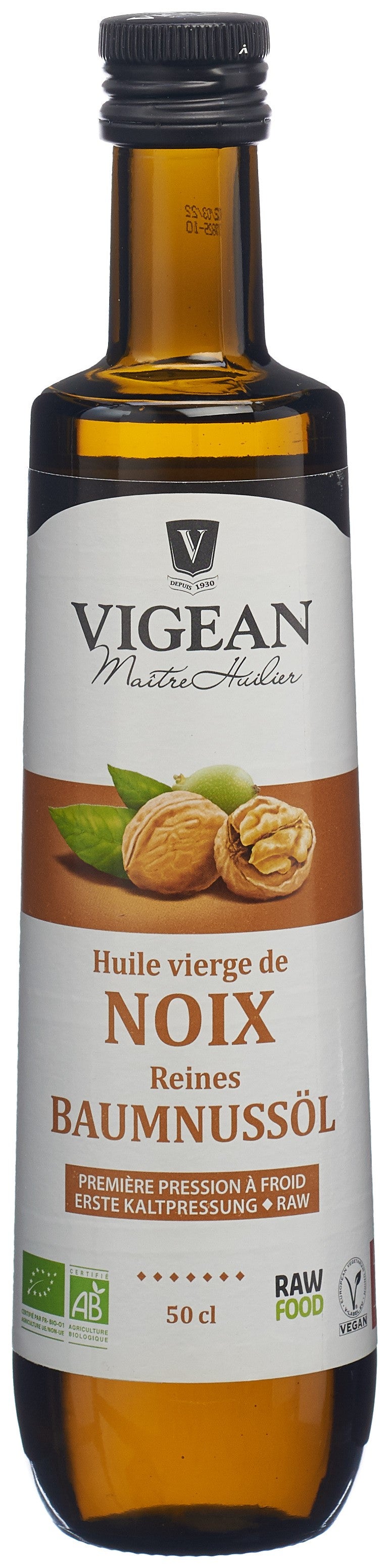 VIGEAN Huile de Noix crue Bio