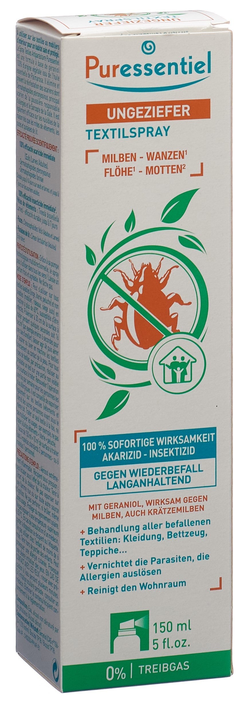 PURESSENTIEL Textilspray Ungeziefer
