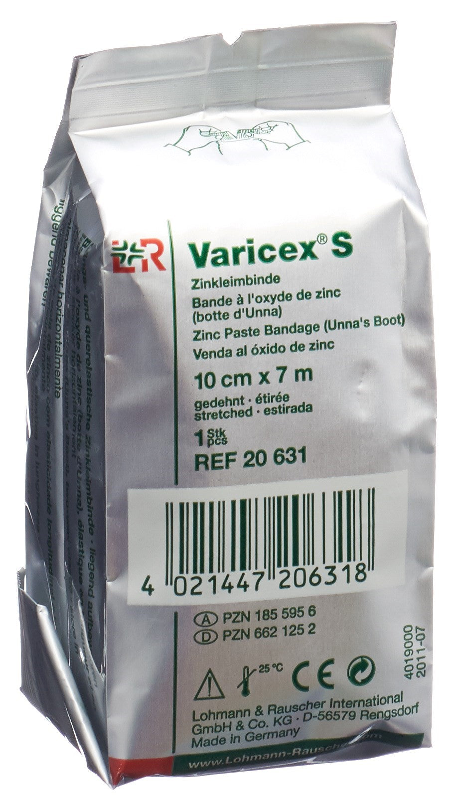 VARICEX S Zinkleimbinde 10cmx7m
