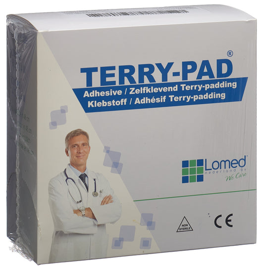 LOMED Terry Pad 8cmx4mx2mm weiss selbstkleb
