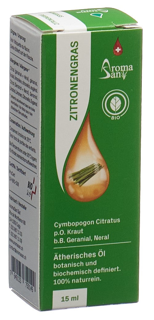 AROMASAN Zitronengras Äth/Öl Schachtel Bio