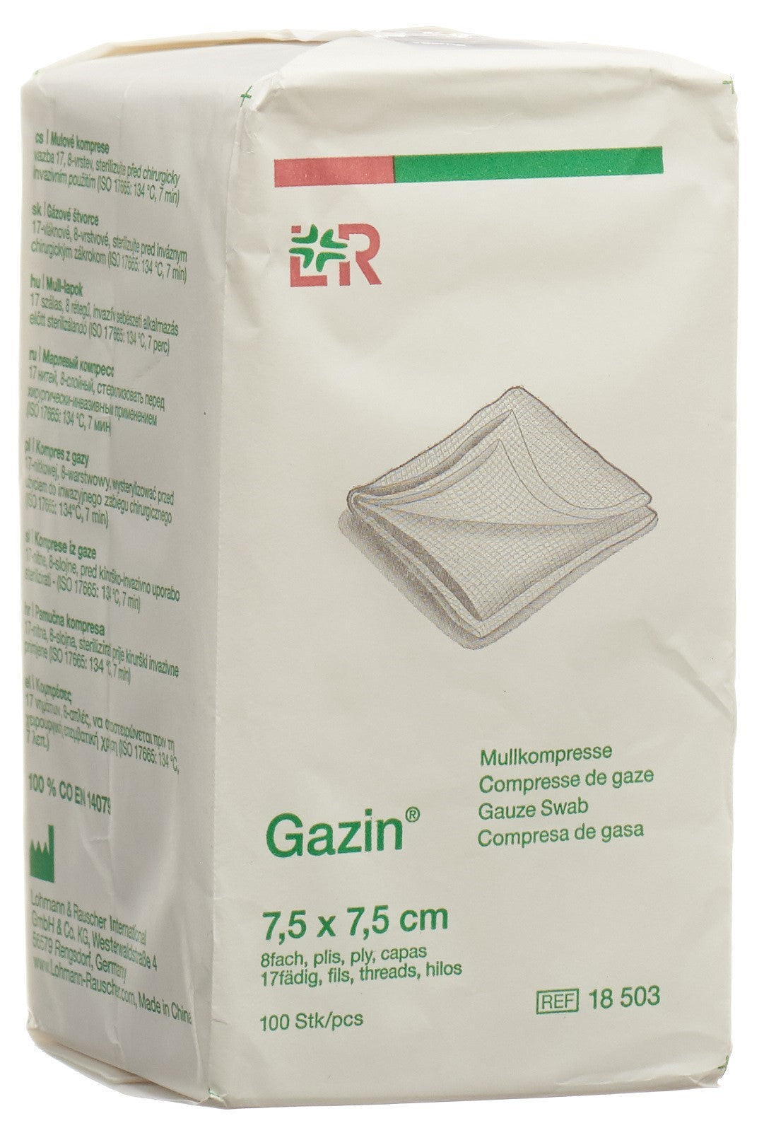 GAZIN Mullkompressen 7.5x7.5cm 8f unst