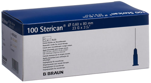 STERICAN Nadel 23G 0.60x80mm blau Neu Luer