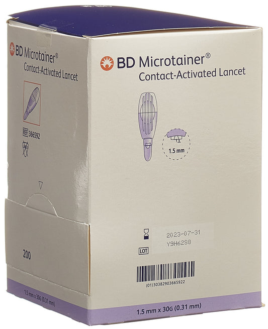 BD MICROTAINER kont Lanzetten 30Gx1.5mm li