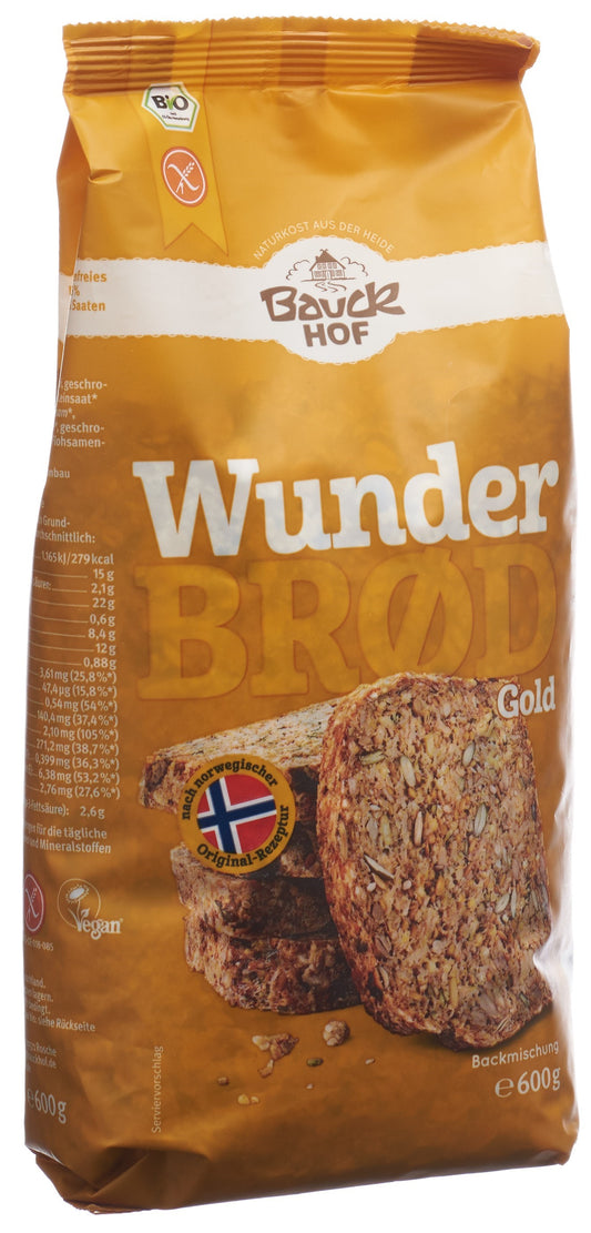 BAUCKHOF Wunderbrot Gold m Kurkuma glutenfr