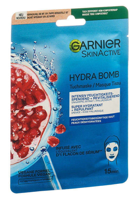 GARNIER Hydra Bomb Tuchmaske Granatapfel