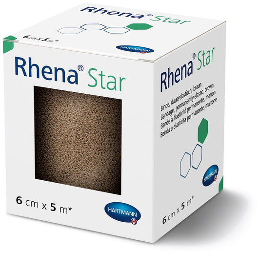 RHENA Star Elastische Binde 6cmx5m hautfarbig